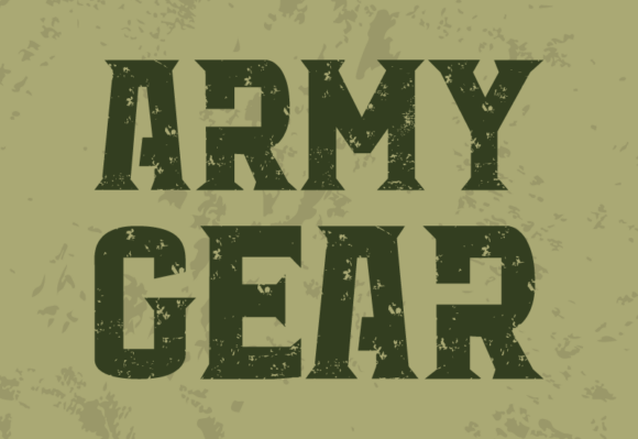 Army Gear Typeface for Strong Brand Identity