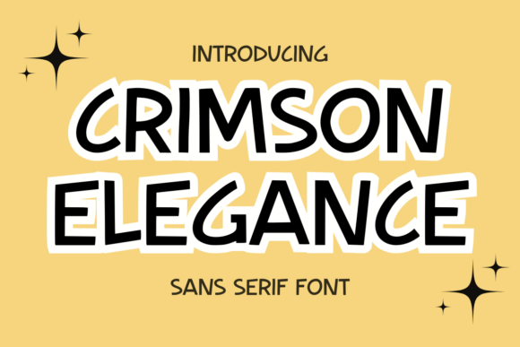 Crimson Elegance: A Playful Sans Serif Font for Makers