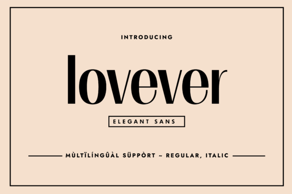 Lovever: A Minimalist Sans Serif Font for Elegant Branding
