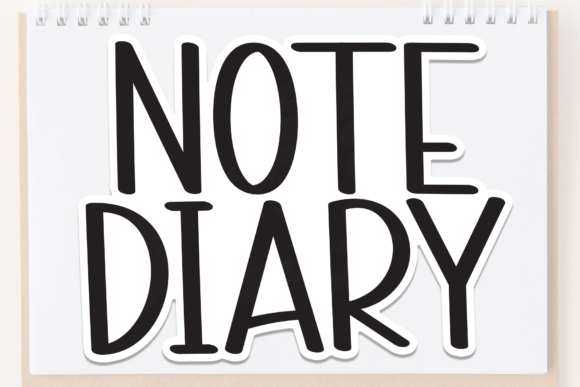 Note Diary: A Sweet Sans Serif Font for Makers