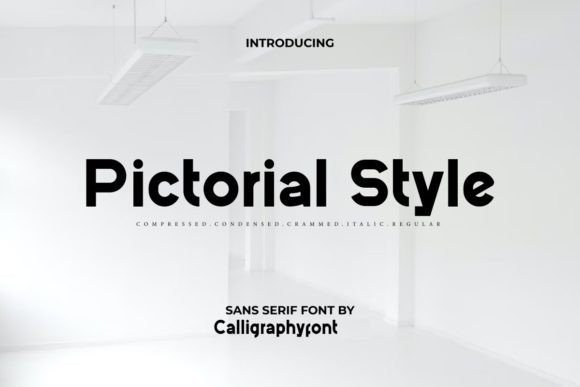 Pictorial Style Typeface for Editorial Design